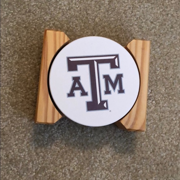 Other - Texas A&M Coasters with Holder